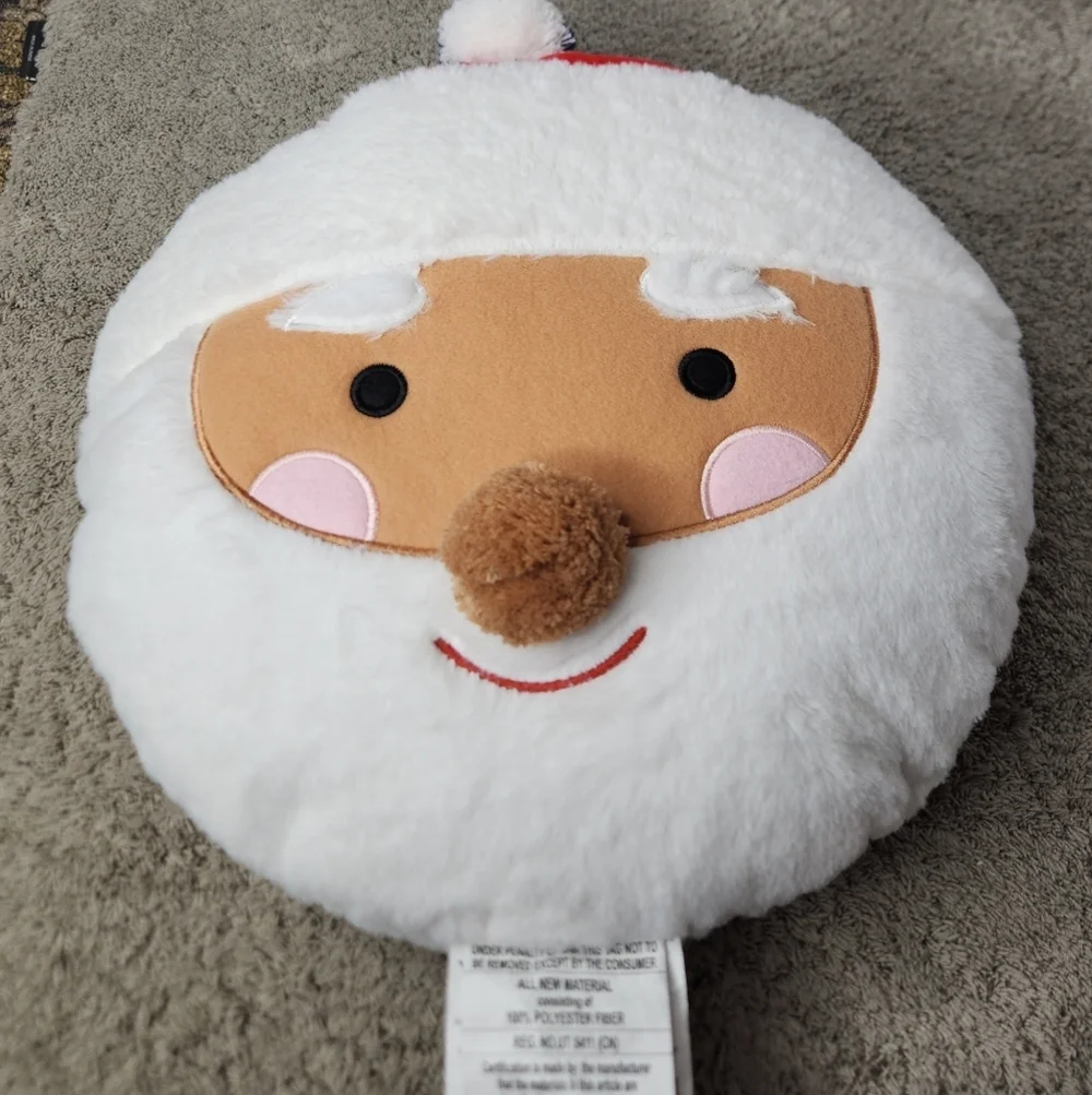 Reversible Santa & Snowman Christmas Novelty Throw Pillow Wondershop